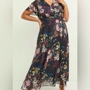 Lane Bryant Floral Maxi Dress in Multicolor Size 24